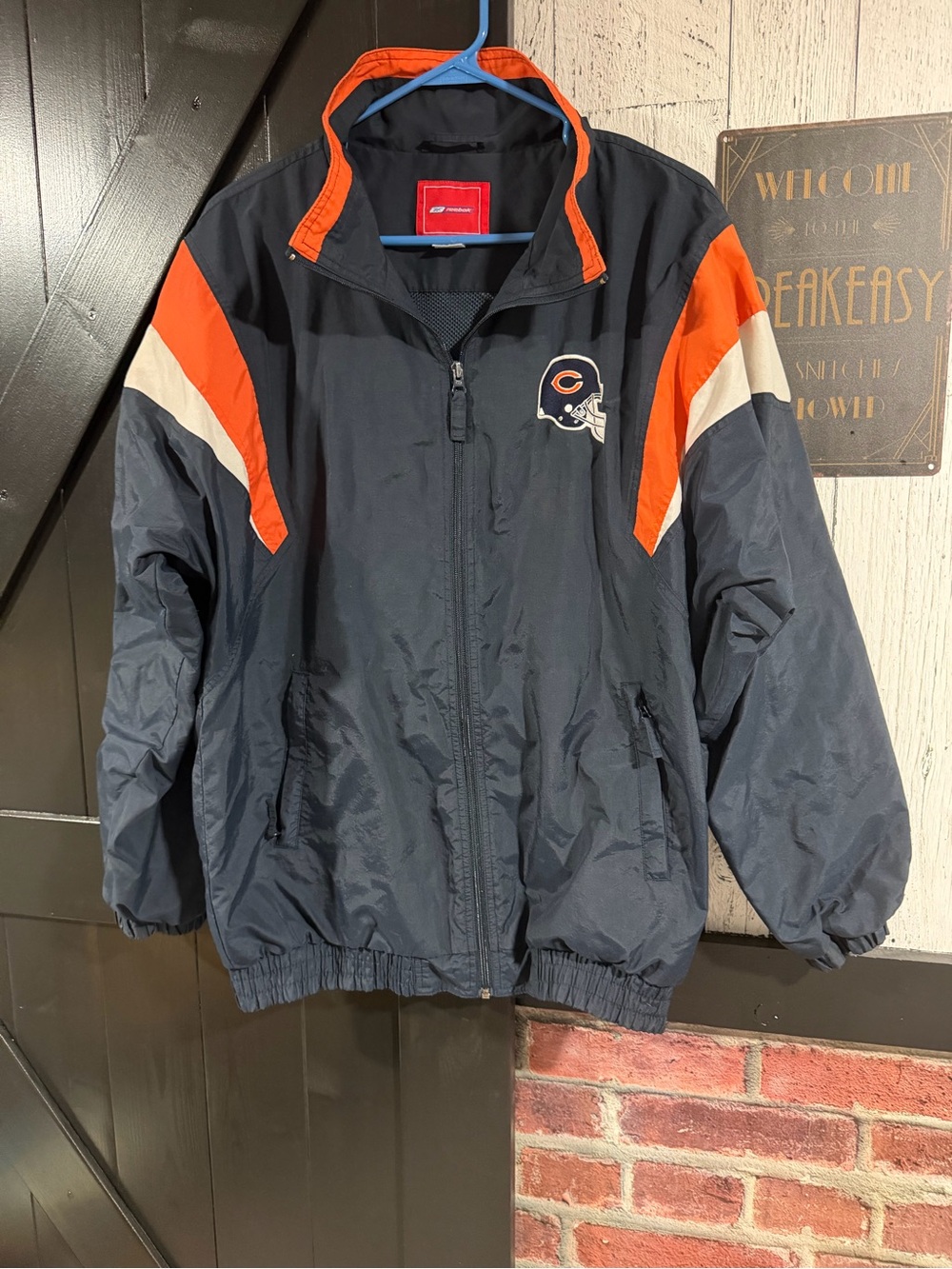Vintage Chicago Bears Navy & Orange Kids Windbreaker Jacket